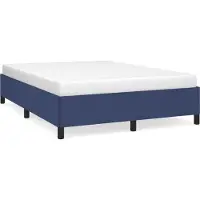 Syfax Cadre de lit sans matelas bleu 140x190 cm tissu