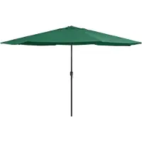 Prolenta Maison Exclusive - Parasol avec mât en métal, 390 cm, couleur verte