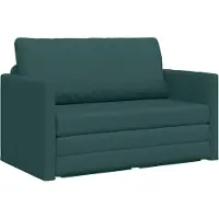 vidaXL Canapé-lit 110cm vert foncé Tissu