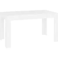 Syfax Table à manger Blanc 140x74,5x76 cm Bois d'ingénierie