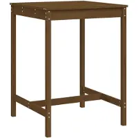 Syfax Table de jardin marron miel 82,5x82,5x110 cm bois massif de pin