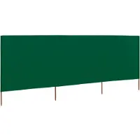 Syfax Paravent 3 panneaux Tissu 400 x 80 cm Vert