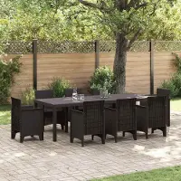 Syfax Table de Jardin Marron 250 x 100 x 73 cm polyrotin