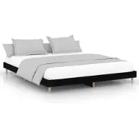 Syfax Cadre de lit sans matelas noir 150x200 cm bois d'ingénierie
