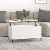 Prolenta Maison Exclusive - Table basse blanche 90x44,5x45 cm Matériau dérivé du bois
