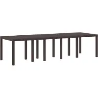 Syfax Table de Jardin Marron 300 x 100 x 73 cm polyrotin