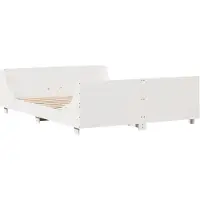 Syfax Cadre de lit sans matelas blanc 120x190 cm bois de pin massif