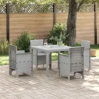 Prolenta Maison Exclusive - Ensemble de jardin pour 5 personnes, gris clair, en polypropylène