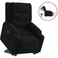 Syfax Fauteuil inclinable électrique noir tissu