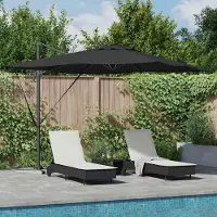 vidaXL Parasol sobre noir 286 x 285 x 270 cm aluminium - Parasols FR3502059 1parcel