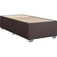 Syfax Cadre de lit sans matelas marron foncé 90x190 cm tissu