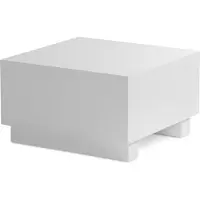 FineBuy Table basse MONOBLOC 60x60x35 cm Blanc brillant Table de salon Cube Design Table basse Lounge Table basse en forme de cube