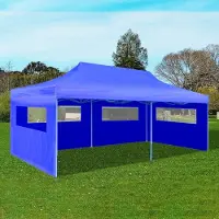 Prolenta Maison Exclusive - Tente de fête pliante bleue 3 × 6 m