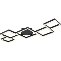 Globo Lampe de plafond moderne Kurio carrés noirs