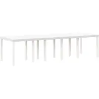 Syfax Table de Jardin Blanc 300 x 100 x 73 cm polyrotin