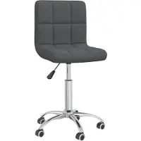 Syfax Chaise pivotante de bureau Gris foncé Tissu
