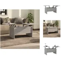 vidaXL Table basse Gris Sonoma 80x50x42,5 cm Bois composite - Tables basses