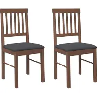 Syfax Chaises à manger coussins 2 pcs marron bois massif caoutchouc