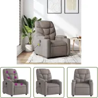 The Living Store Fauteuil de massage Taupe Tissu