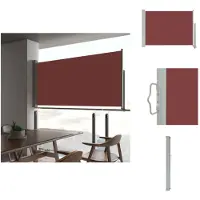 vidaXL Marquise latérale extensible 80×300 cm Marron - Parasols & Protection solaire