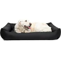 HOBBYDOG Coussin pour chien Lit de sommeil Coussin pour chien Pontes - Eco - 62 x 43 x 15 cm [Taille : L] - Noir