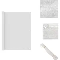 vidaXL – Écran de balcon blanc, 120 x 300 cm, en HDPE – Parasols et protections solaires