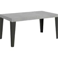 Itamoby Table Extensible 90X160/264 Cm Flame Cement Structure Anthracite