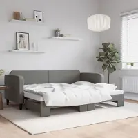 Prolenta Maison Exclusive - Canapé-lit convertible gris foncé 80 x 200 cm, tissu