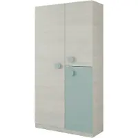 Dmora Aronia - Armoire 3 Portes, 90x52 cm Gris, 3 Étagères