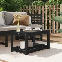 Prolenta Maison Exclusive - Table de jardin noire 82,5x50,5x45 cm en bois massif de pin