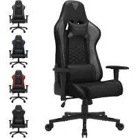 Sense7 Spellcaster, Chaise gaming, Gris, Noir