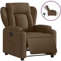 Syfax Fauteuil inclinable électrique Marron Tissu
