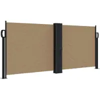 Syfax Auvent latéral rétractable taupe 100x600 cm