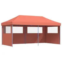 DKD Home Decor Tente de réception pliable escamotable avec 3 parois latérales