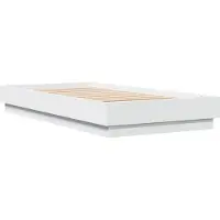 Syfax Cadre de lit sans matelas blanc 90x190 cm bois d'ingénierie