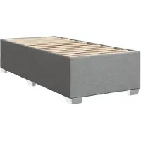 Syfax Cadre de lit sans matelas gris clair 80x200 cm tissu