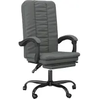 Syfax Fauteuil inclinable de bureau Gris foncé Tissu