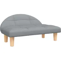 Syfax Lit pour chien gris clair 70x52x30 cm tissu