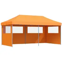 Syfax Tente de réception pliable escamotable avec 3 parois latérales