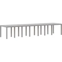 Syfax Table de Jardin Gris clair 400 x 100 x 73 cm polyrotin