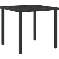Syfax Table de Jardin Noir 80 x 80 x 73 cm Métal