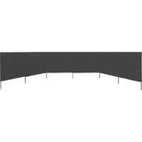 Syfax Paravent 6 panneaux Tissu 800 x 160 cm Anthracite