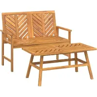 Syfax Ensemble de salon de jardin 2 pcs bois d'acacia solide
