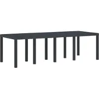 Syfax Table de Jardin Anthracite 250 x 100 x 73 cm polyrotin
