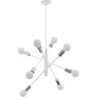 Eglo Lampe à suspendre Gradoli 8 flammes blanc, chrome