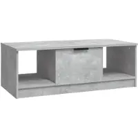 Syfax Table basse gris béton 102x50x36 cm bois d'ingénierie