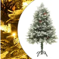 Prolenta Maison Exclusive - Sapin de Noël illuminé avec des cônes de pin, couleur vert, 150 cm