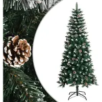 Syfax Sapin de Noël artificiel avec support Vert 150 cm PVC