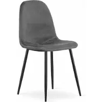 Leobert Chaise Valora COMO gris foncé x1 | Chaise de salle à manger ou d'appoint confortable