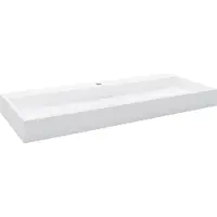 Syfax Lavabo 120x46x11 cm Fonte minérale/marbre Blanc